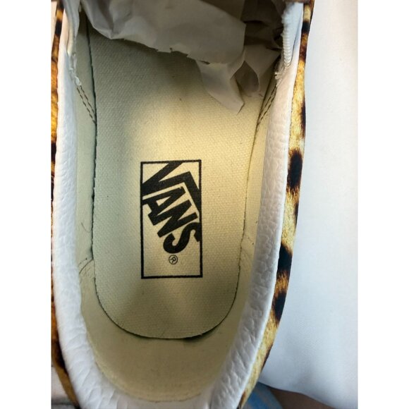 Vans Classic Size W9 M6.5 Leopard Print Slip-On Sneaker Comfort Shoe - Picture 12 of 14